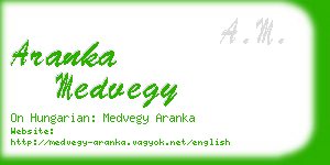 aranka medvegy business card